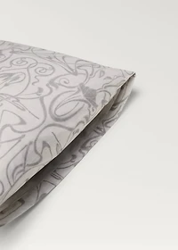 Two cotton percale ornamental-print pillowcases 50x75 cm