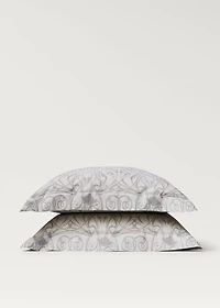 Two cotton percale ornamental-print pillowcases 60x60 cm
