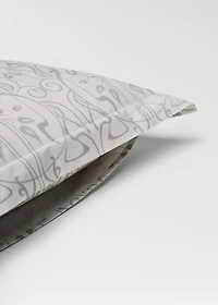 Two cotton percale ornamental-print pillowcases 60x60 cm