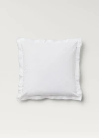 Two cotton percale pillowcases with double overlock 60x60 cm