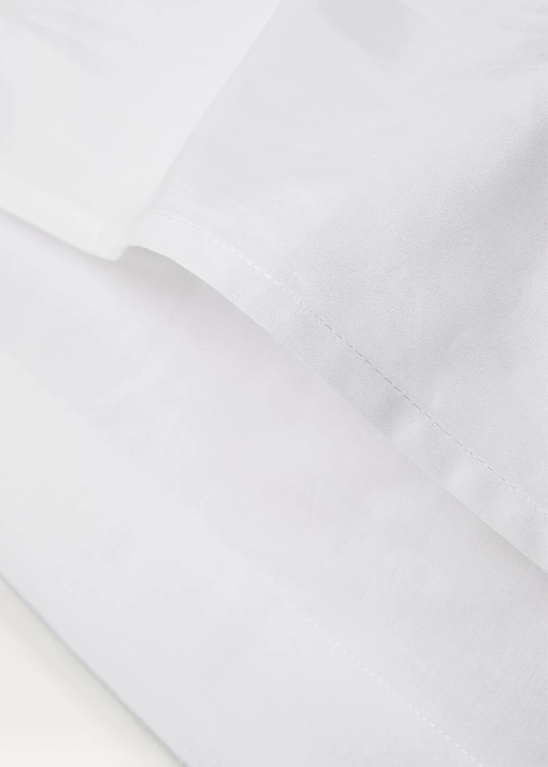 Two cotton percale pillowcases with double overlock 60x60 cm