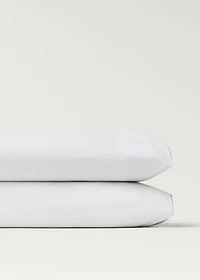 Two cotton percale pillowcases with double overlock 50x75 cm