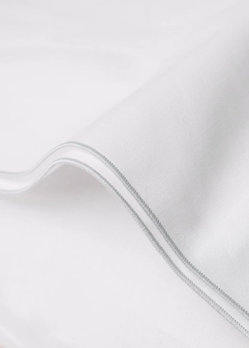 Two cotton percale pillowcases with double overlock 50x75 cm