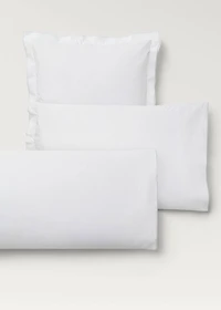 Two cotton percale pillowcases with double overlock 50x75 cm