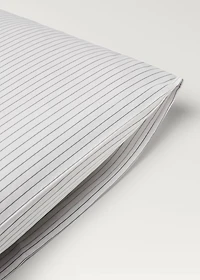 Two cotton percale two-tone striped pillowcases 60x60 cm
