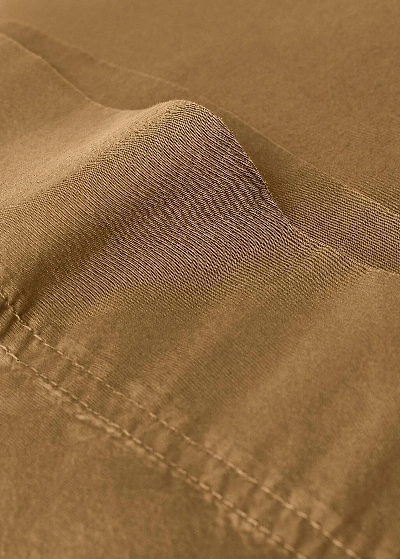 Cotton poplin double-stitched pillowcase 45x110 cm