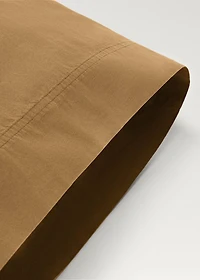 Cotton poplin double-stitched pillowcase 45x110 cm