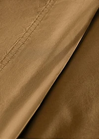 Cotton poplin double-stitched top sheet for 150/160 cm bed