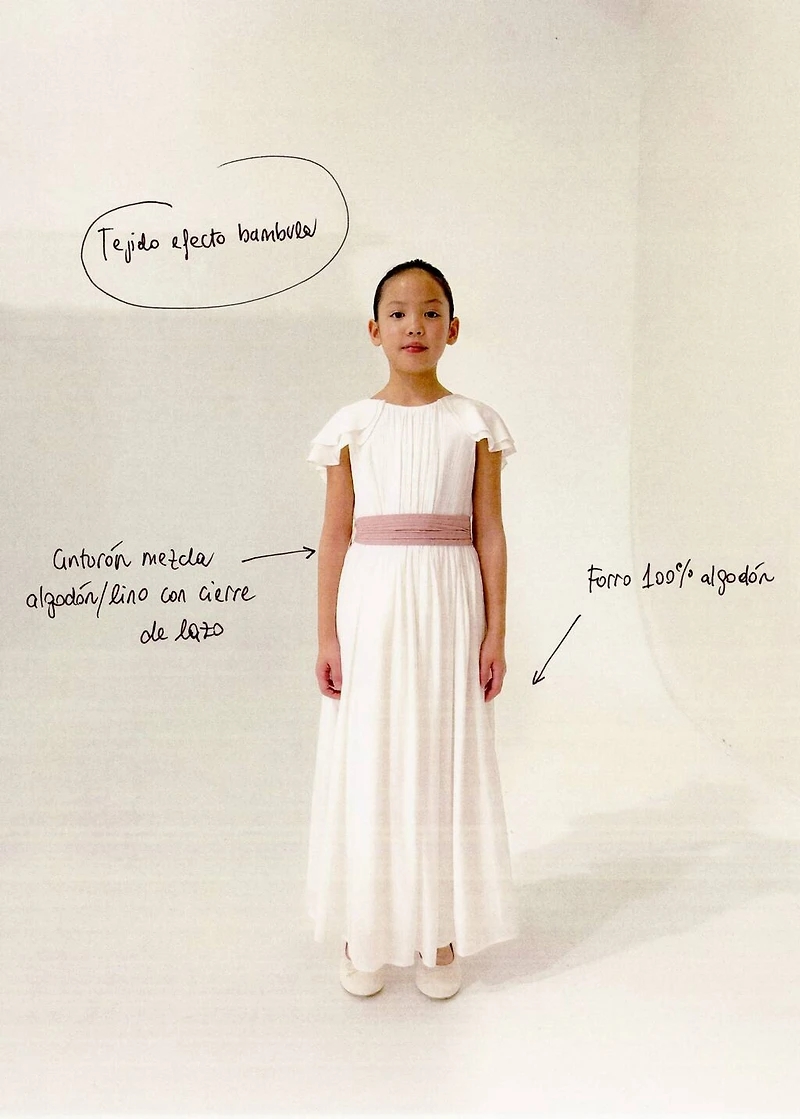 Bamboo-textured dress