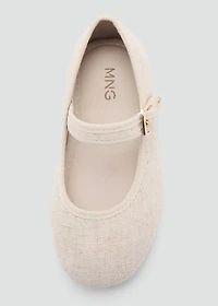 Ballet flats with buckle
