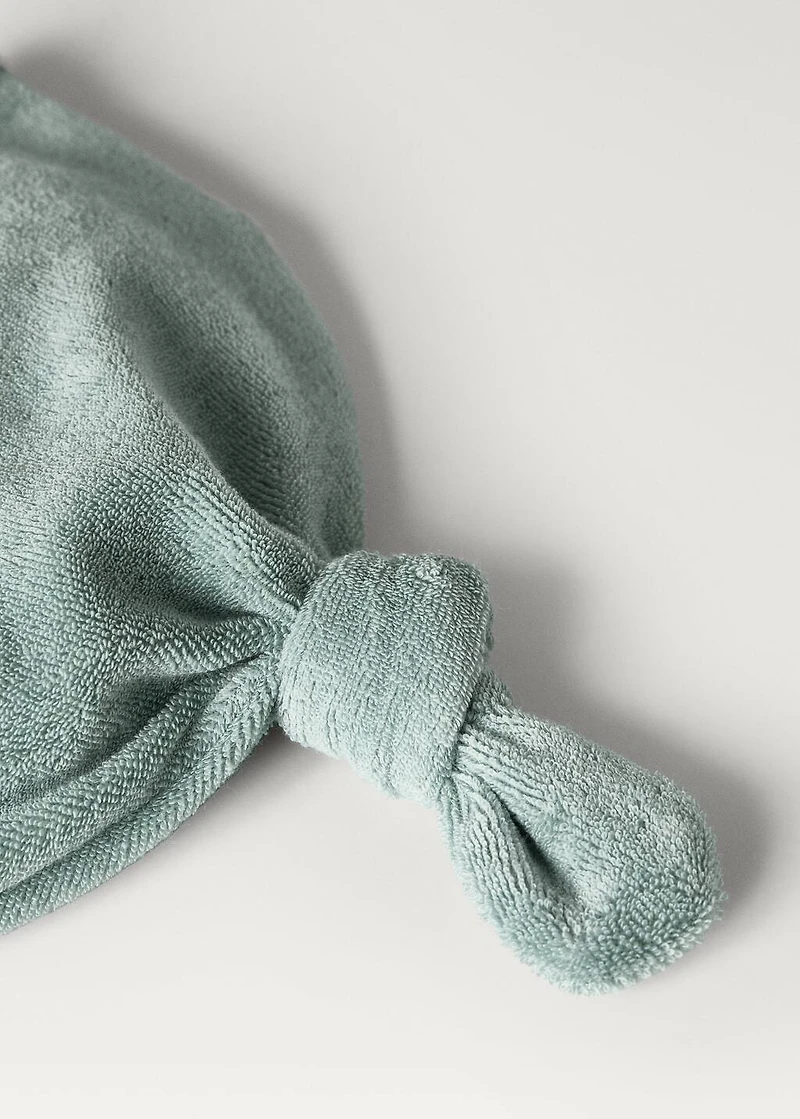 Terry cap with knot detail