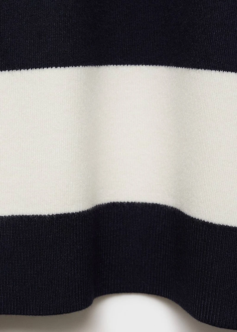Round-neck striped sweater