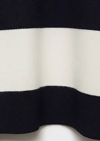 Round-neck striped sweater
