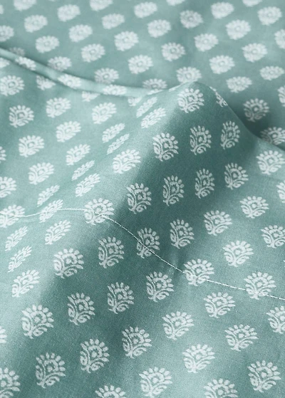Cotton percale small-flower top sheet for crib