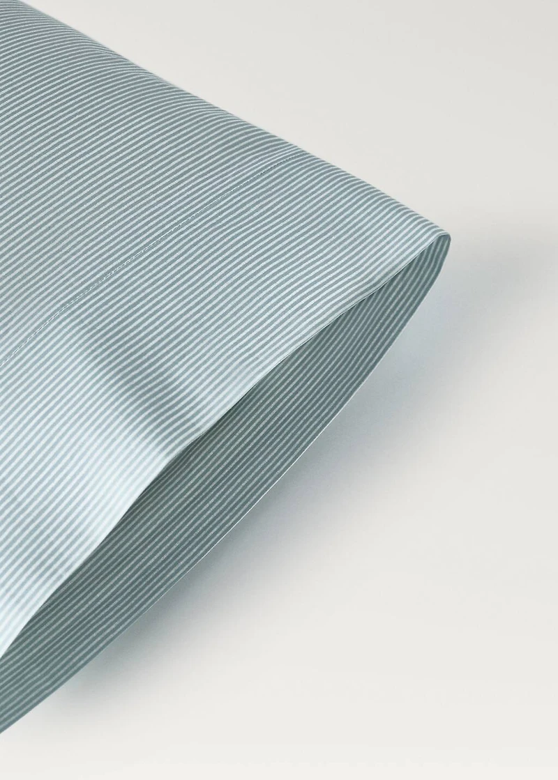 Cotton percale striped children's pillowcase 45x110 cm