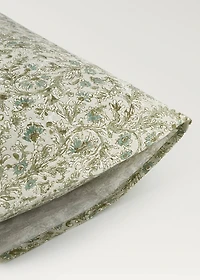 Cotton percale floral-print pillowcase for crib 30x50 cm