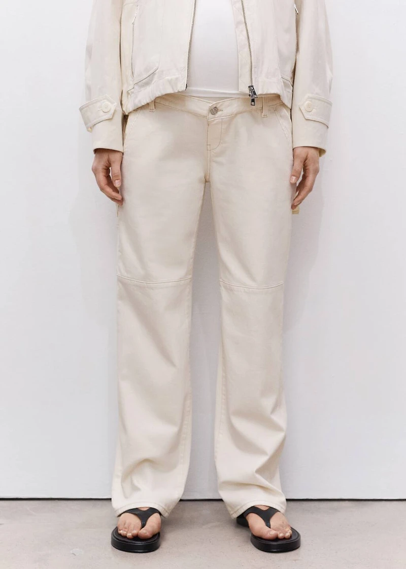 Maternity wide leg jeans