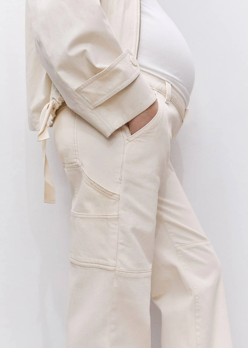 Maternity wide leg jeans