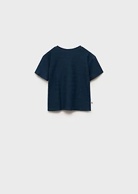 Cotton striped relief t-shirt
