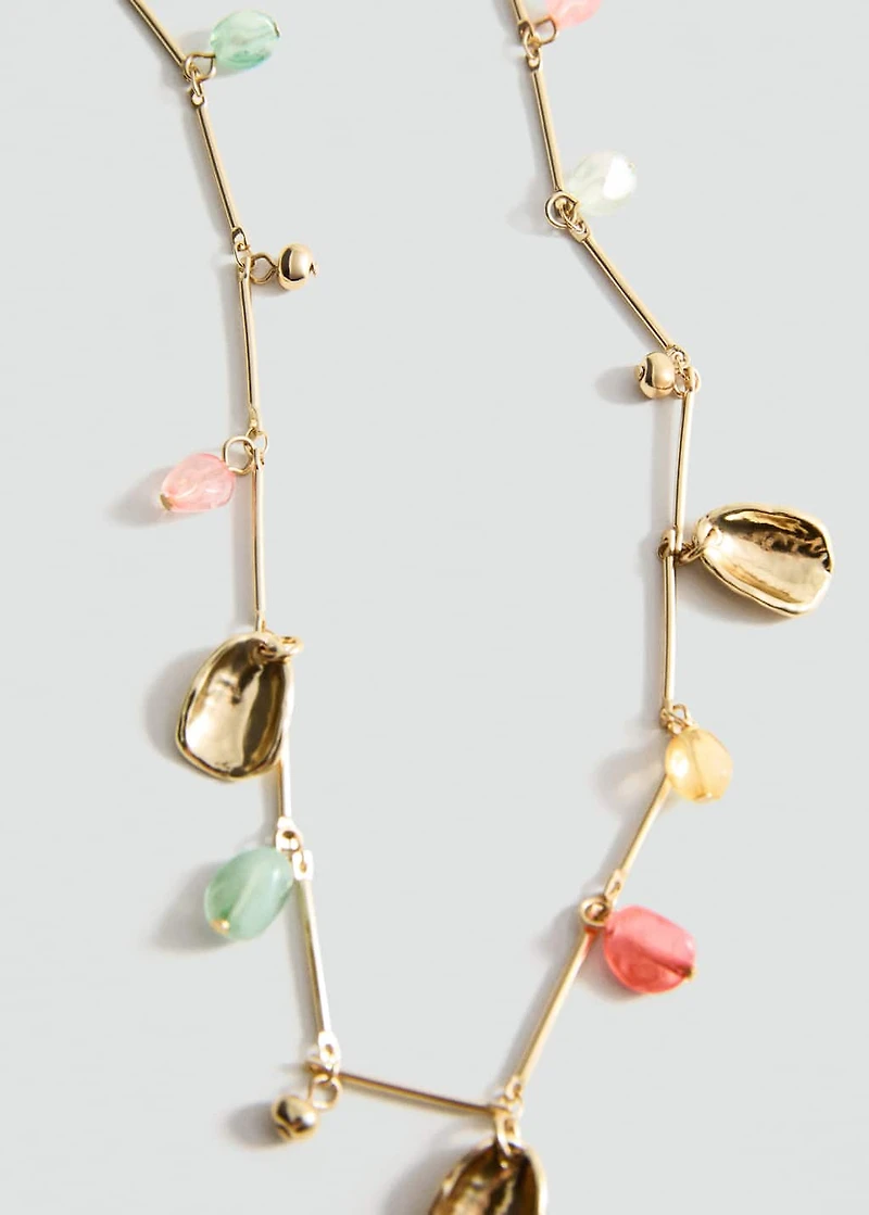 Combined bead chain necklace