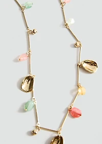 Combined bead chain necklace