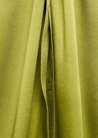 Draped shirt dress with side openings