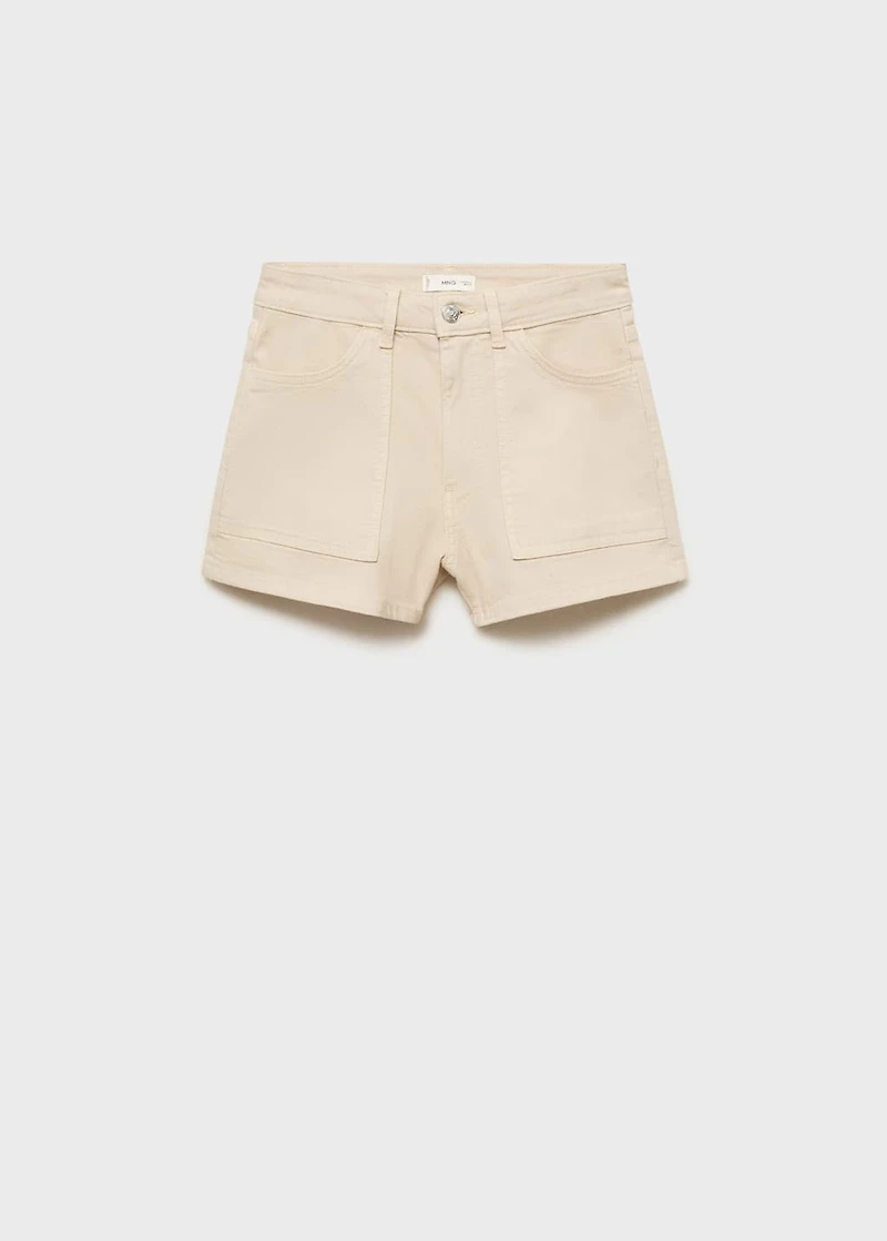 Denim shorts with pockets