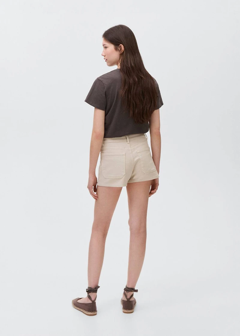 Denim shorts with pockets