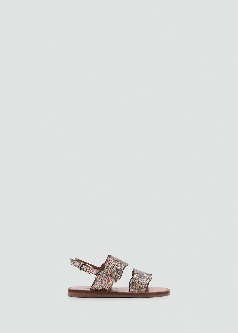 Sandals with glitter strap