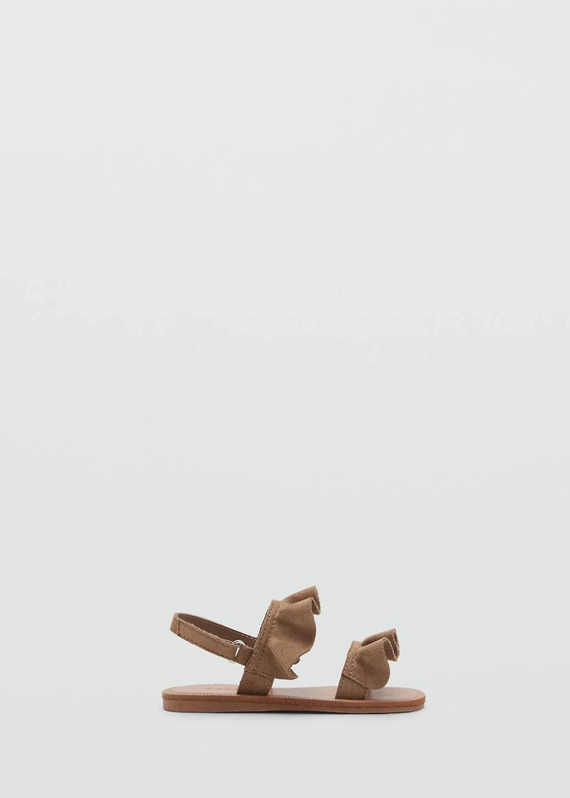 Sandals with ruffle straps