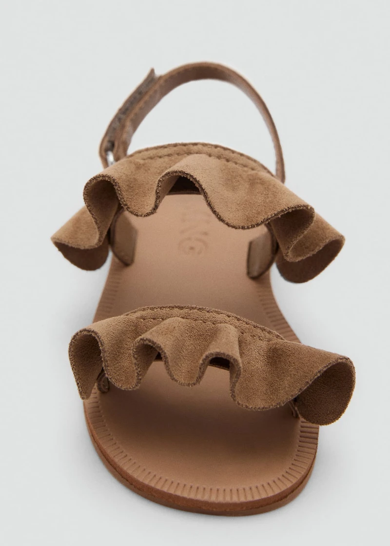 Sandals with ruffle straps