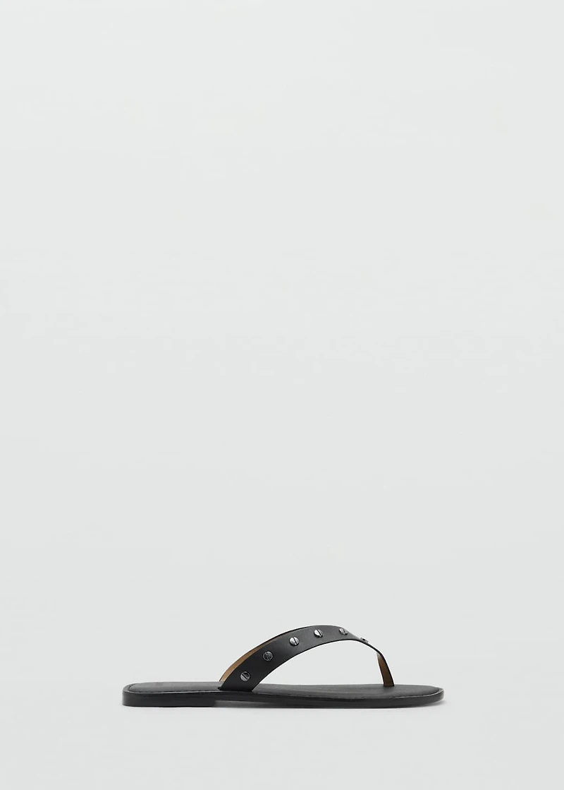 Studded leather sandals