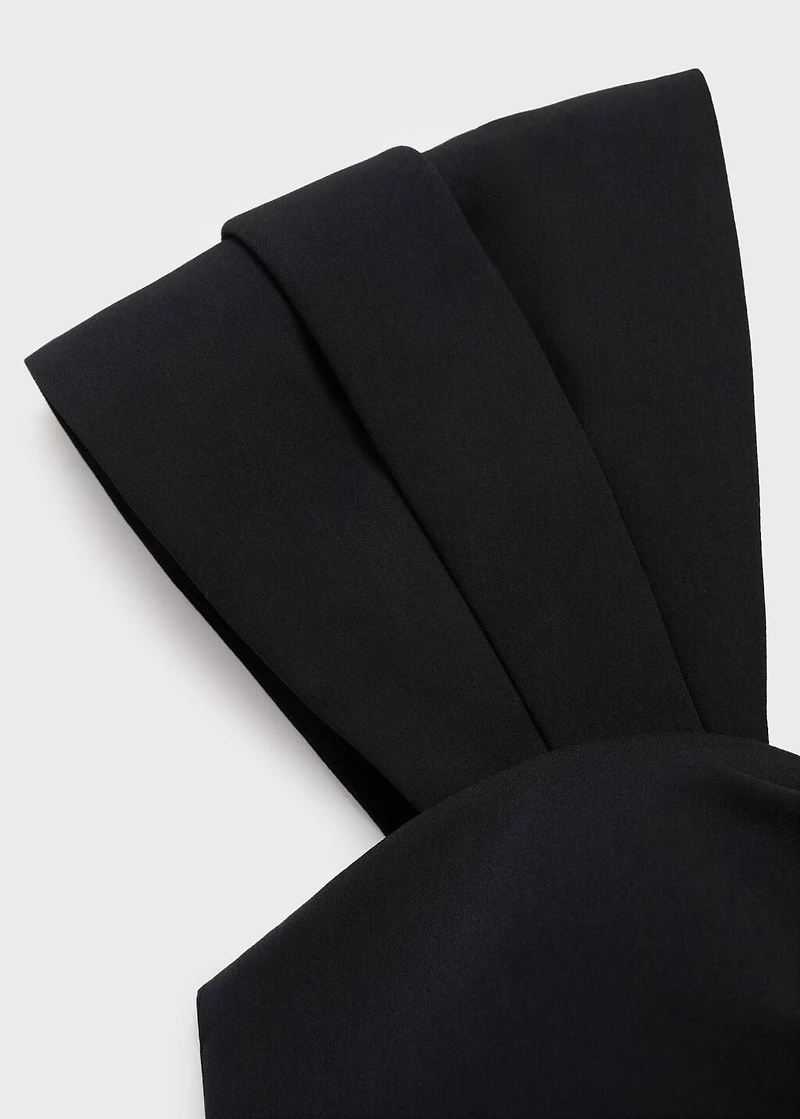 Long jumpsuit with draped neckline