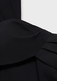 Long jumpsuit with draped neckline