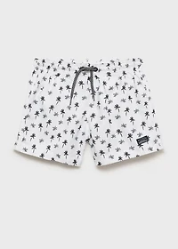 Palm trees print swimsuit trunks