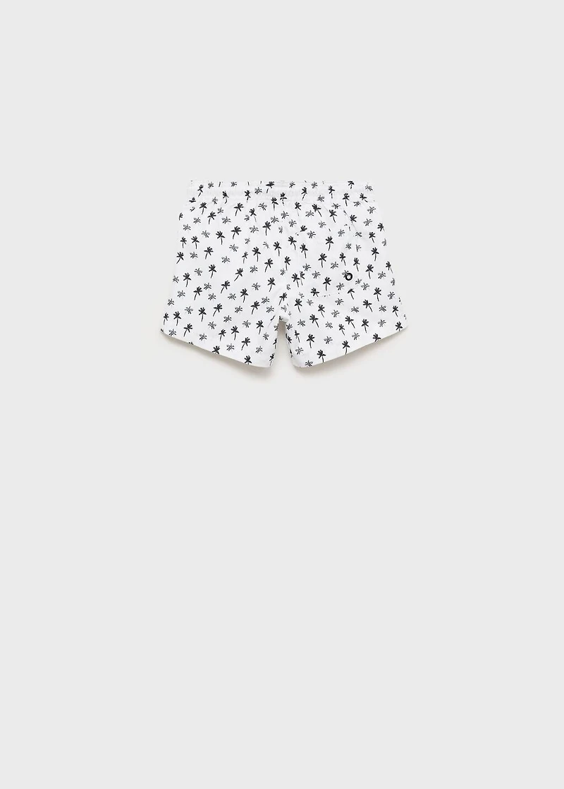 Palm trees print swimsuit trunks