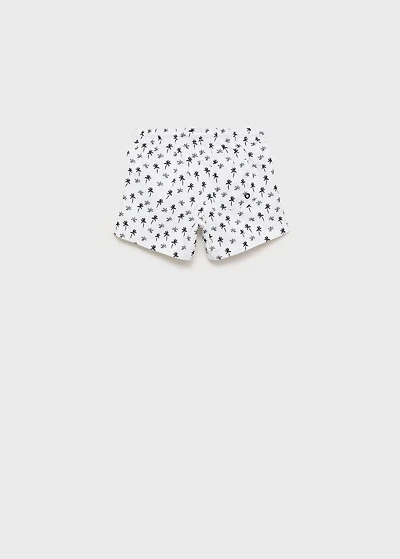 Palm trees print swimsuit trunks
