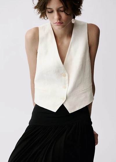 Linen suit waistcoat