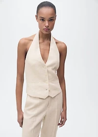 Linen suit waistcoat