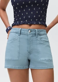 Straight-fit denim shorts