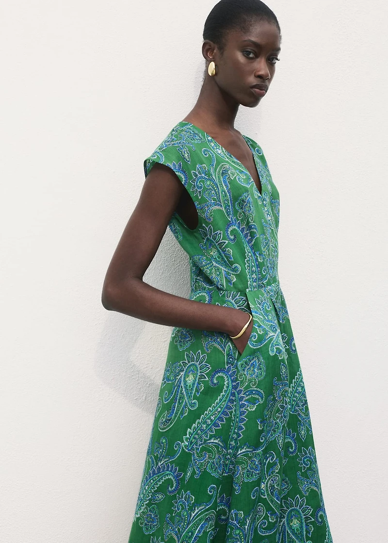 Ramie paisley dress
