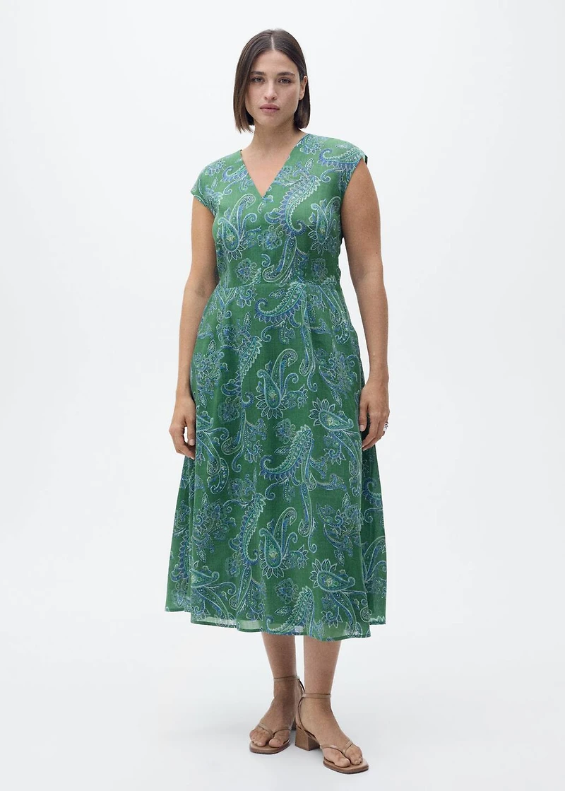 Ramie paisley dress