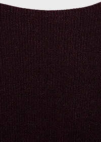 Fine ribbed knit top