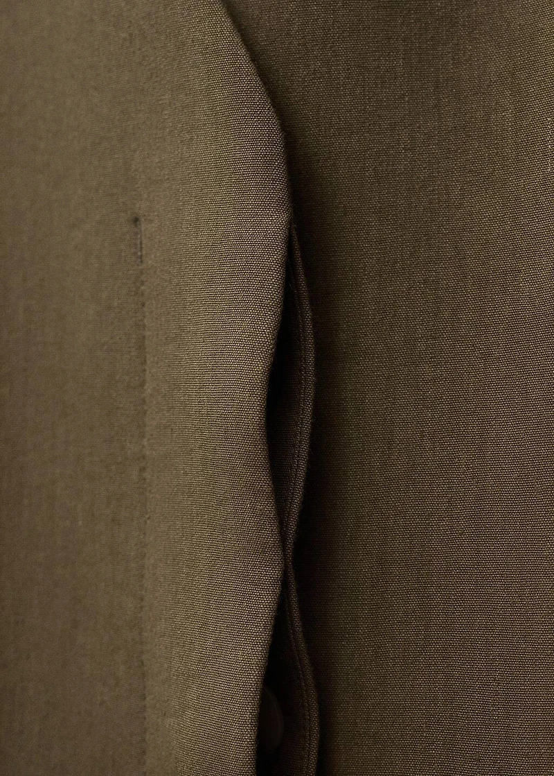Seamless linen suit blazer