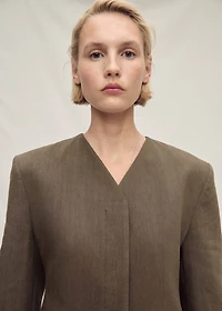 Seamless linen suit blazer