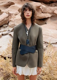 Seamless linen suit blazer