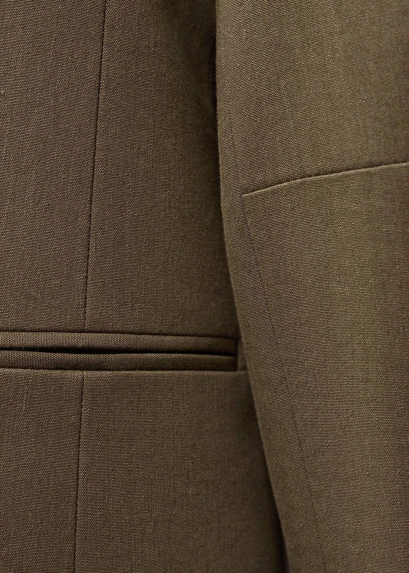 Seamless linen suit blazer