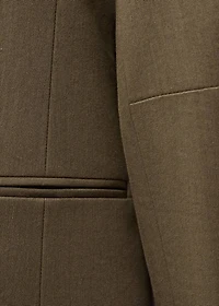 Seamless linen suit blazer