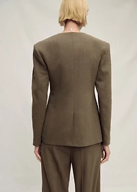 Seamless linen suit blazer