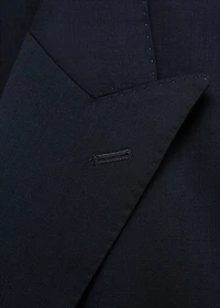 100% cold wool double-breasted suit blazer